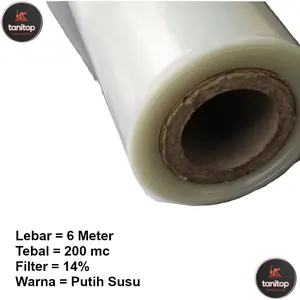 Plastik UV Green House 200 Micron - 14 Persen - Lebar 6 meter