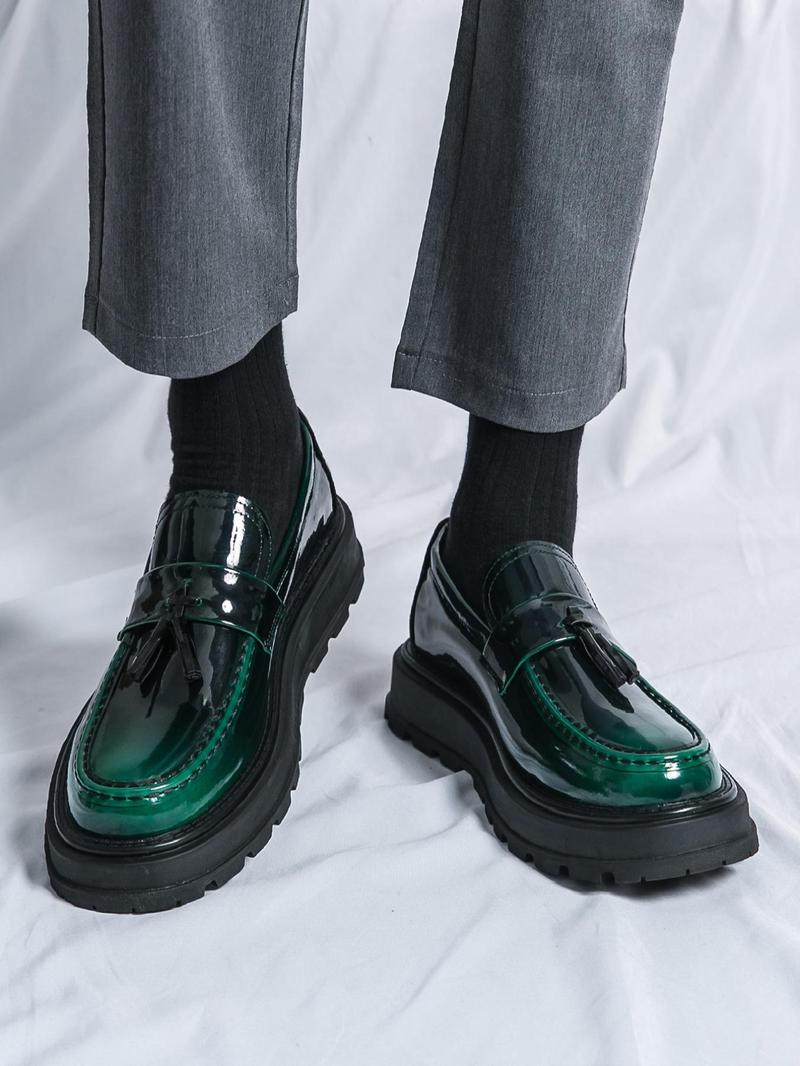 Product Introduction of Men's Business Style Solid Color  Dress Shoes, Fashionable Round Toe Shoes for Work Office, Casual Trendy Shoes for Daily Wear 9