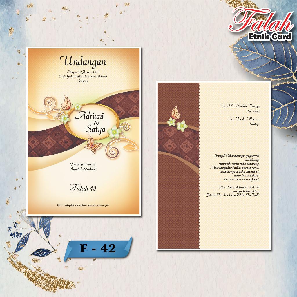 Undangan Pernikahan FALAH 42 Elegan Modern Paket Lengkap 100 PCS Gratis Label & Plastik - JanjiKita | Default