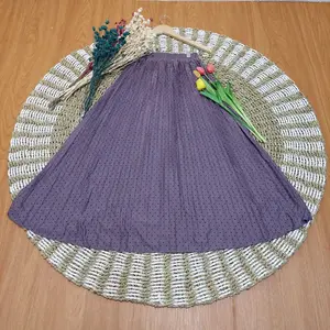 ROK PLISKET PANJANG MOTIF POLKADOT BAHAN HYGET PREMIUM karet melar nyaman  wanita  bawahan  cewek  belah samping  baju  variasi Navy Dewasa Katun Hitam Pendek Santai Biru Maxi