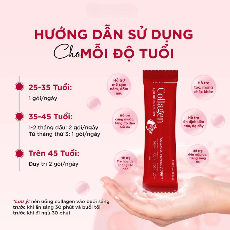 Product Introduction of Collagen Lựu Đỏ Curcumin Dr Halee Hương Lê Hộp 30 Gói x 15ml - Hỗ Trợ Làm Đẹp 33