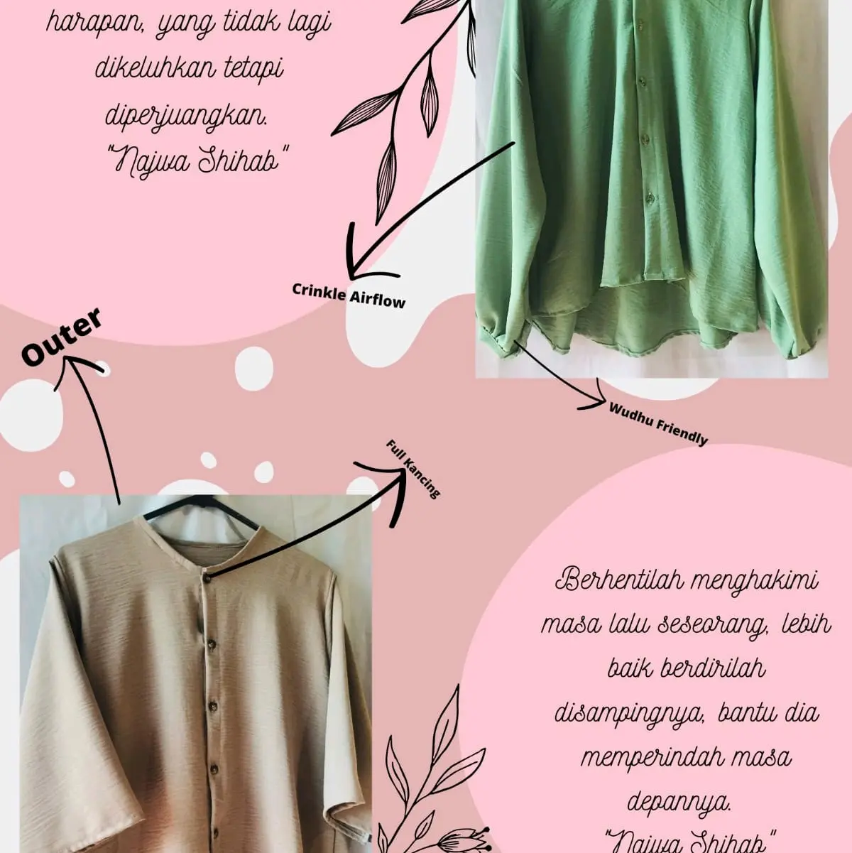 Kemeja WilMi || Atasan Wanita || Kemeja Korean crinkle airflow || Baju Kancing Nyaman Panjang Oversize Basic Santai Linen