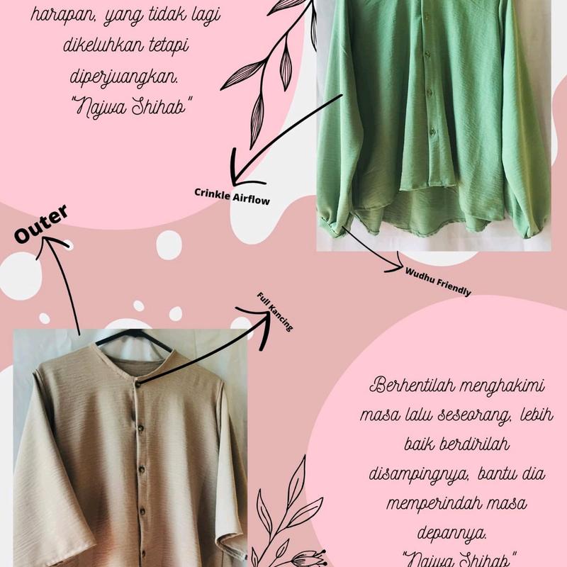 Kemeja WilMi || Atasan Wanita || Kemeja Korean crinkle airflow || Baju Kancing Nyaman Panjang Oversize Basic Santai Linen 0