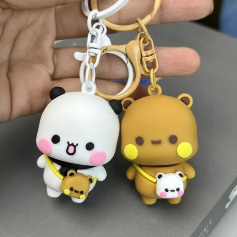 พวงกุญแจ, การออกแบบ Bubu และ Yier ของแพนด้า, พวงกุญแจเสน่ห์, กระเป๋าเป้สะพายหลัง, ตุ๊กตาหมีการ์ตูนน่ารัก, พวงกุญแจอะนิเมะ, เครื่องประดับคู่, ของขวัญวันวาเลนไทน์