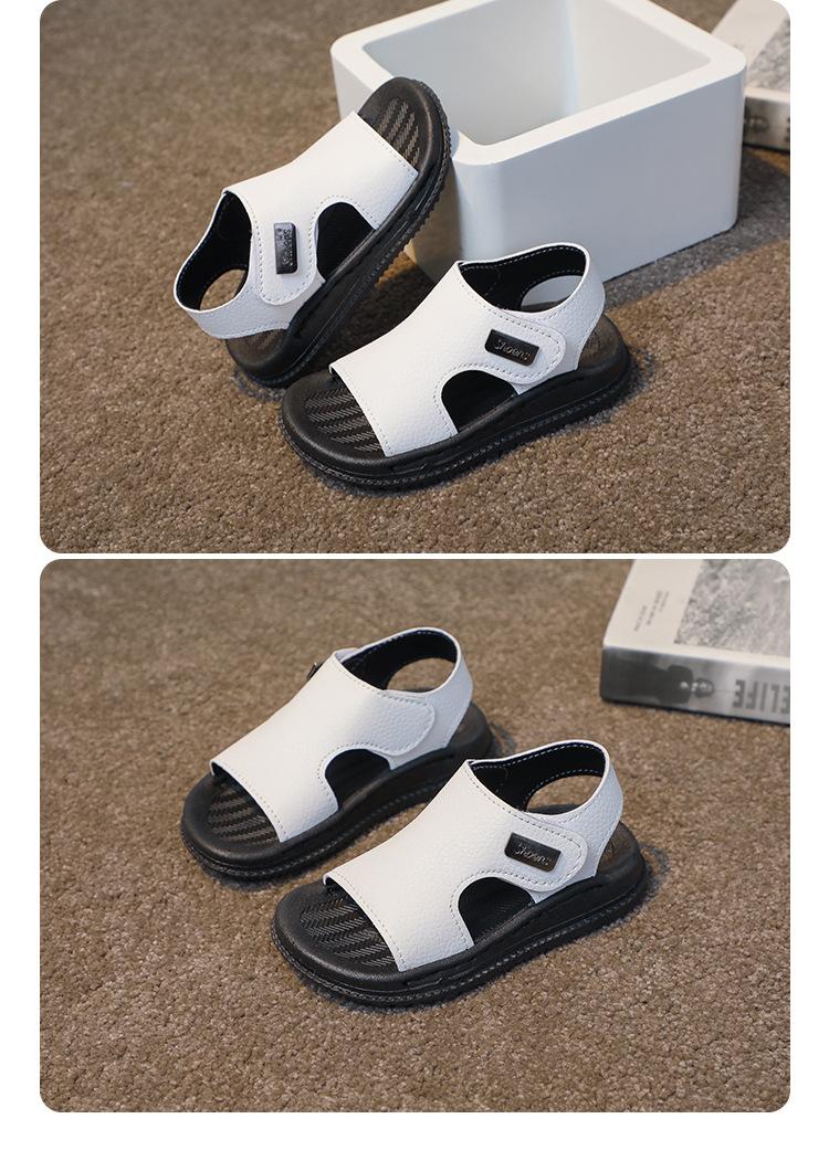 Product Introduction of Children's Sandals Boys 2023 New Summer Boys Children Soft Bottom Baby Non-Slip Open Toe Beach Shoes Online 12