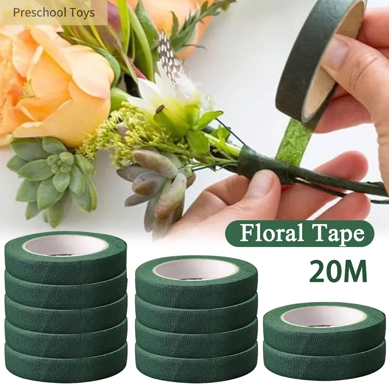 Pita Florikultur, Pelekat sendiri, untuk Sejambak, Batang Bunga, Pita Kertas, Pembalut Stamen, Sesuai untuk Pembalut Bunga, Hiasan DIY, Bekalan Perkahwinan