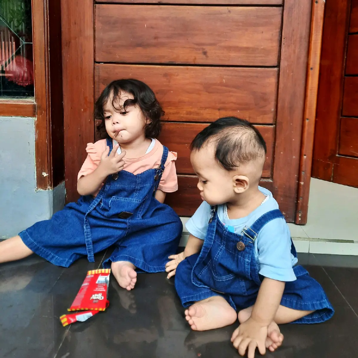 overall jeans anak celana pendek
