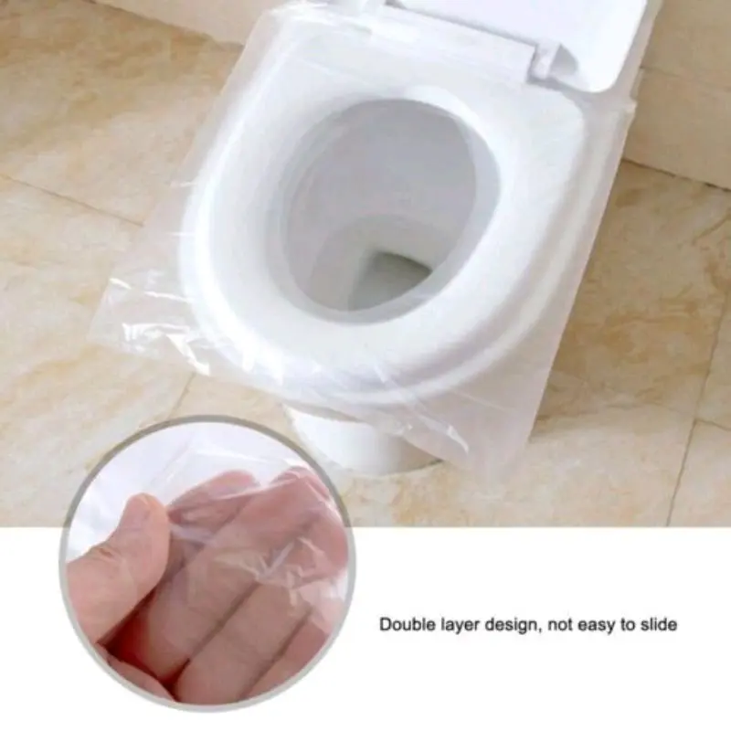 Alas Duduk Kloset Travel WC Umum Disposable Seat Cover Plastik Toilet Duduk 2