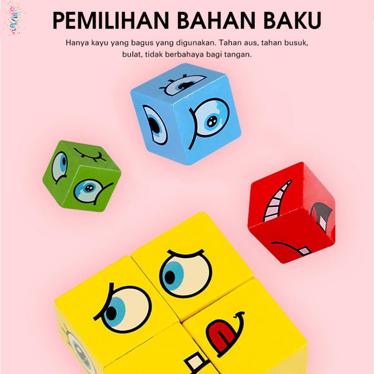 Mainan Face Changing Cube - Puzzle Edukasi Ekspresi Wajah, Permainan Ketangkasan Anak, Game Keluarga Interaktif yang Mengasah Kreativitas, Keterampilan Motorik, dan Berpikir Logis Anak! Mainan Face Changing Cube - Puzzle Edukasi Ekspresi Wajah, Permainan Ketangkasan Anak, Game Keluarga Interaktif yang Mengasah Kreativitas, Keterampilan Motorik, dan Berpikir Logis Anak!