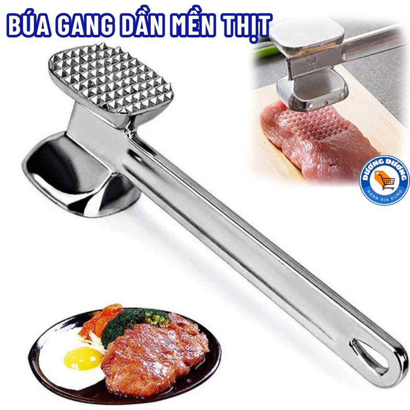 Búa Gang Đâm Thịt, Đập Đá 2 Đầu Tiện Lợi - Dụng Cụ Xăm Dằm Làm Mềm Thịt Bò, Thịt Lợn Đa Năng - Búa Đập Thịt , Giã Gừng Tỏi Bằng Nhôm Đúc Chống Gỉ