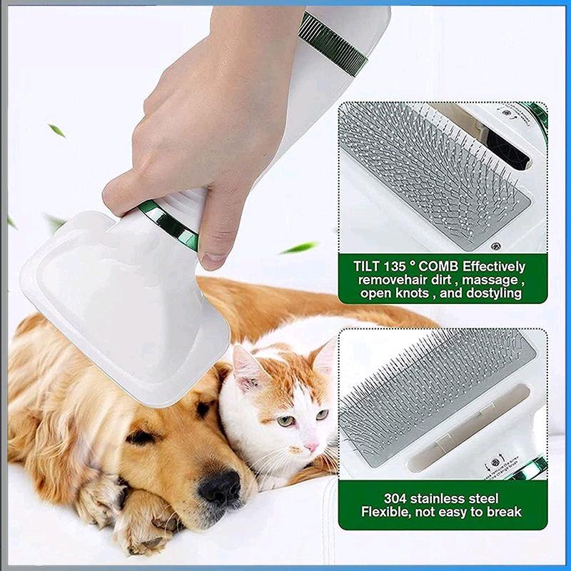 Sisir Pengering Bulu Hewan Anjing Kucing 2 in 1 Pet Grooming Brush Dryer Dog Cat Multifunction 2in1 Electric Pet Grooming Dryer Pet Hair Dryer sisir hewan Dog Cat comb Praktis 5