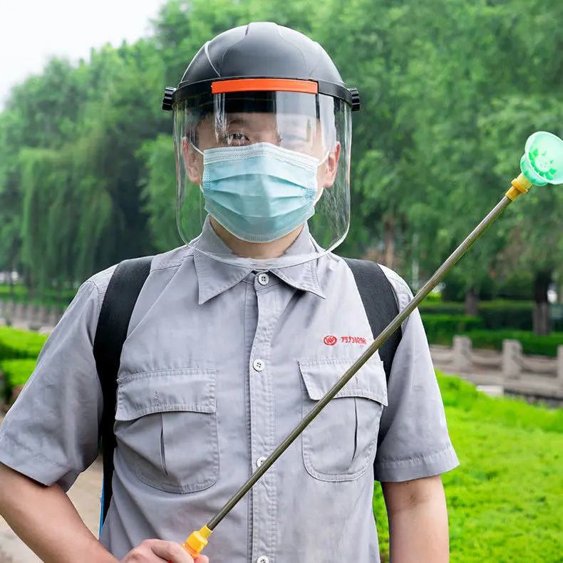 Mũ Mặt Nạ Bảo Vệ, Để Phun Thuốc Trừ Sâu, Chống Vi Rút, Che Phủ Toàn Mặt, Thích Hợp Để Cắt Và Đánh Bóng, Lý Tưởng Cho Hàn Điện, Trong Suốt, Thiết Kế Đơn Giản