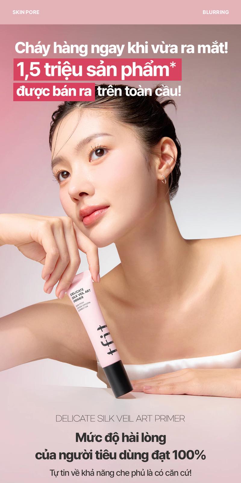 Product Introduction of Kem Lót TFIT Delicate Silk Veil Art Primer kiềm dầu, hỗ trợ hiệu chỉnh màu da mà không gây bí da 30ml 0