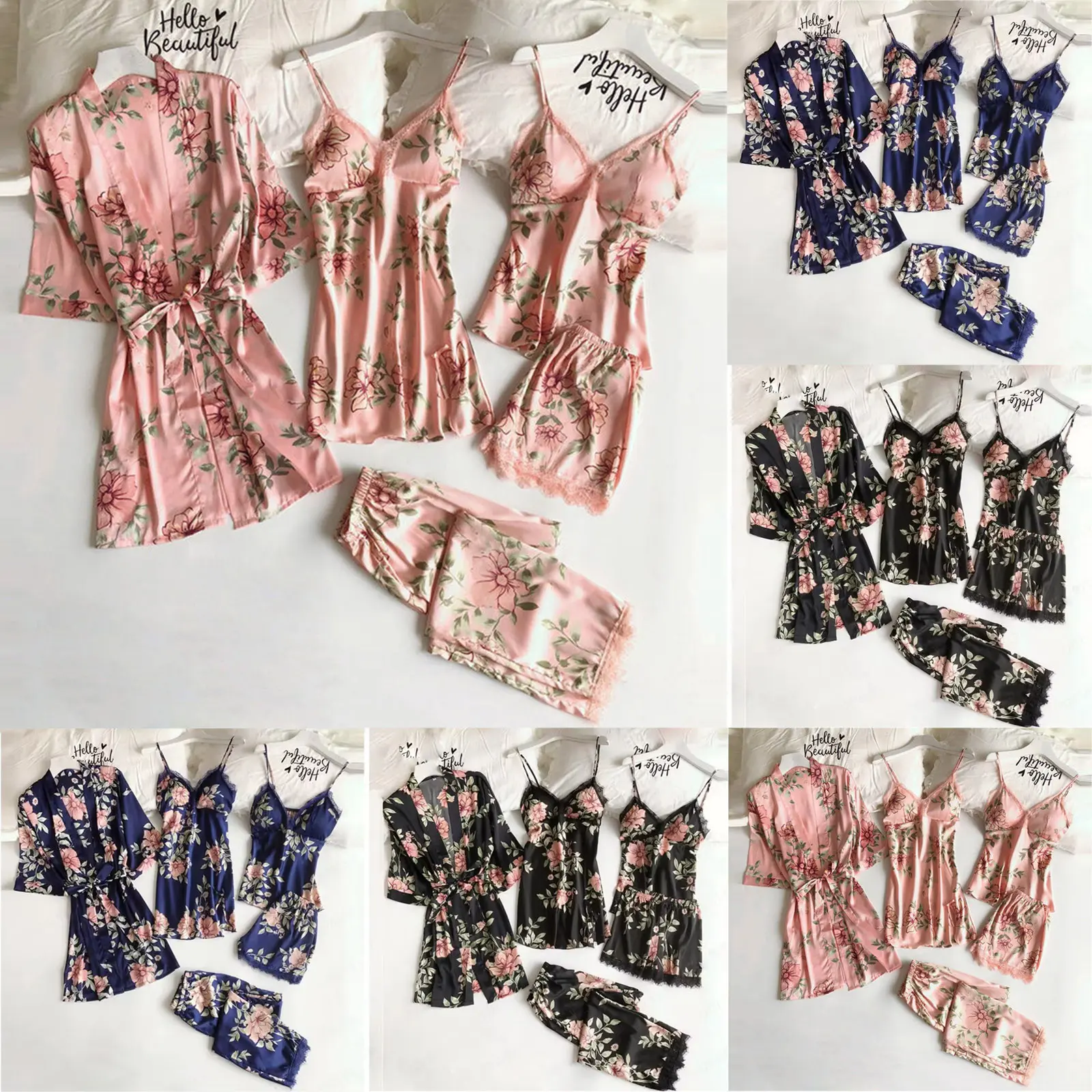 Women's fashionable and comfortable short-sleeved pajamas, women's casual home wear