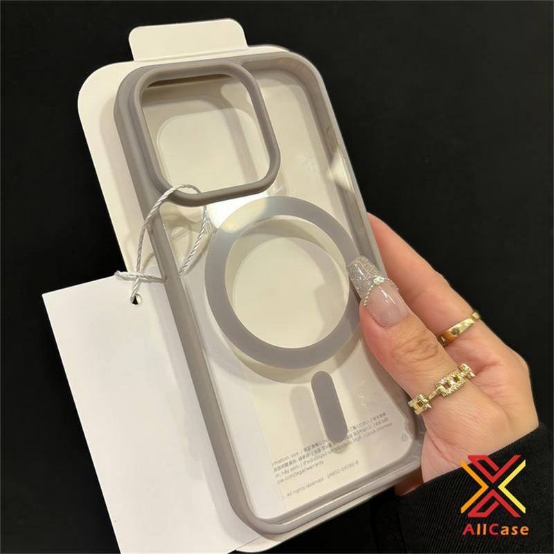 Gift Casing Compatible for iPhone 18 17 Pro Max IPhone 11 16 15 14 13 12 Pro Max Xs Max XR X XS 7 8 Plus 16E Acrylic Matte Transparent Magnetic Wireless Charging Anti Fingerprint Cellphone Cases Mobile Phone Case Shockproof Protective Back Cover