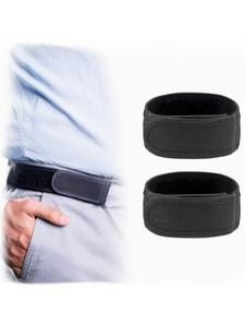 Set de 2 Cinturones Elásticos Unisex Sin Hebilla, Cinturón de Nylon Ajustable para Comodidad y Conveniencia, Diseño Delgado con Liberación Rápida