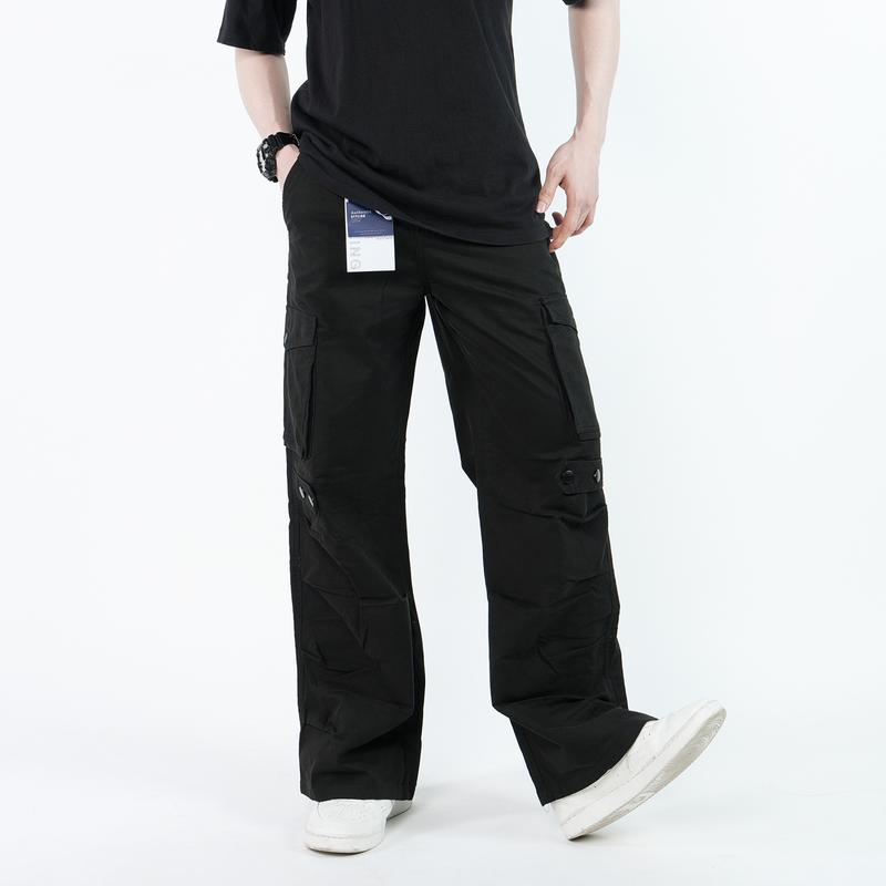 Quần cargo nam túi hộp ống rộng KQSTYLING vải kaki 100% cotton cargo pants form rộng WIDE - ĐEN 0