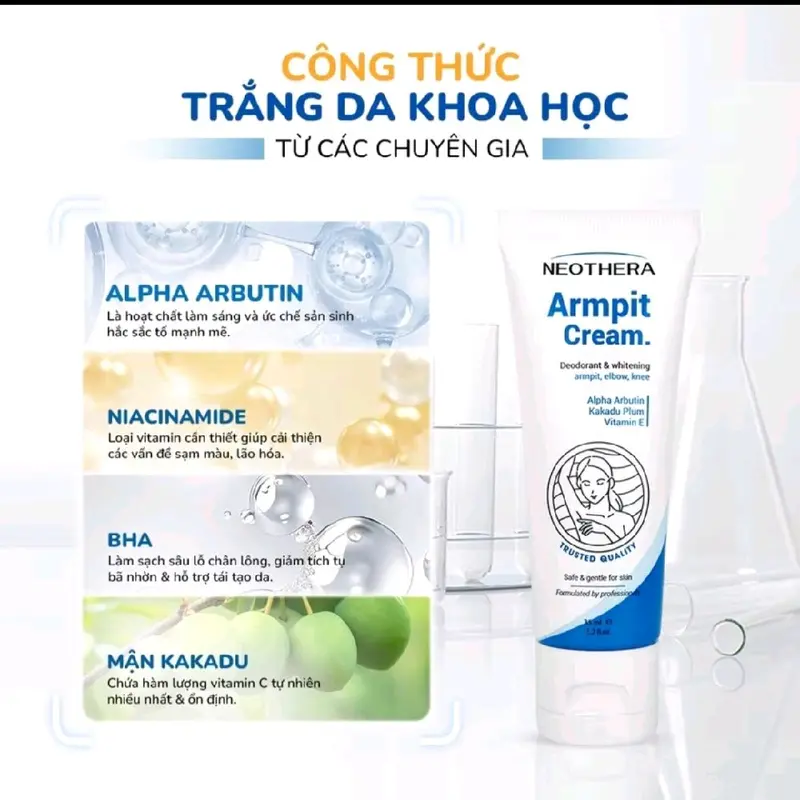 Kem hỗ trợ dưỡng thâm ARMPIT Cream dưỡng sáng vùng da nách sạm màu NETHERA túyp 35gr 2