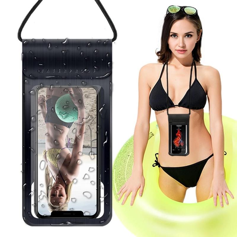 Waterproof Phone Case, Touch Screen TPU Outdoor Swimming Diving Mobile Phone Underwater Dry Bag, Universal Waterproof Case 0