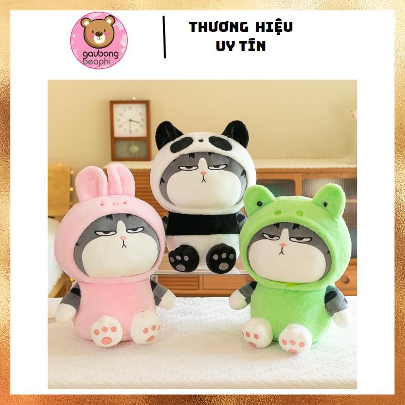 Gấu Bông Mèo Hoàng Thượng Cosplay Thỏ , Ếch , Gấu Trúc 20cm Cao Cấp Thú Bông Thú Nhồi Bông Đồ Chơi Toy