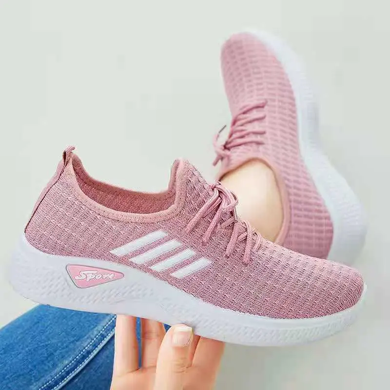 2025 women's sports shoes, versatile and fashionable, the lowest price on the Internet, breathable flying woven shoes