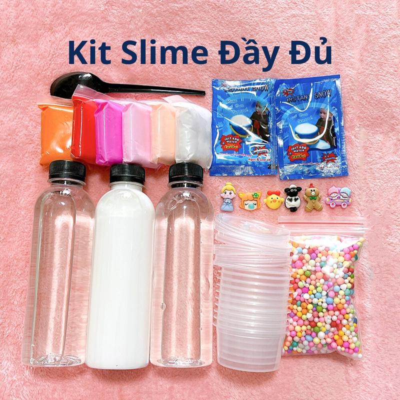 Bộ Kit Làm Slime 31 MÓN Tổng Hợp Món Đầy Đủ Nhất - Tặng Kèm Charm