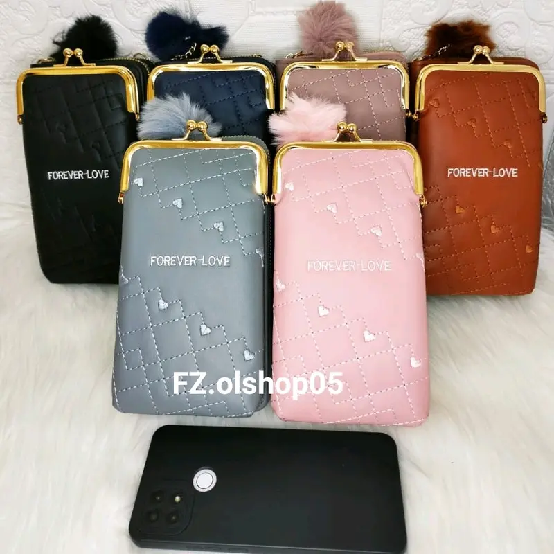 DOMPET BEHEL HP SLEMPANG / DOMPET BORDIR WANITA PREMIUM Dompet Kartu Kulit 0