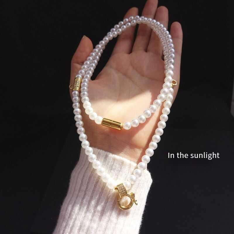 Product Introduction of Thai Buddha Amulet Tangka Pendant Hanging Necklace High End Pearl Three Hanging Quick-release Hooks Chain Lanyard Jewelry Accessories 7