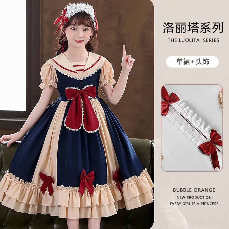 Váy Công Chúa Lolita, Cho Bé Gái, Hàng Mới Về 2024, Váy Dài Tay, Quần Áo Mùa Thu Cho Trẻ Em, Phong Cách Preppy, Váy Thời Trang 6