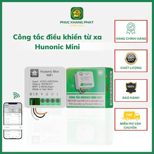 Công tắc điều khiển từ xa Hunonic Mini 0
