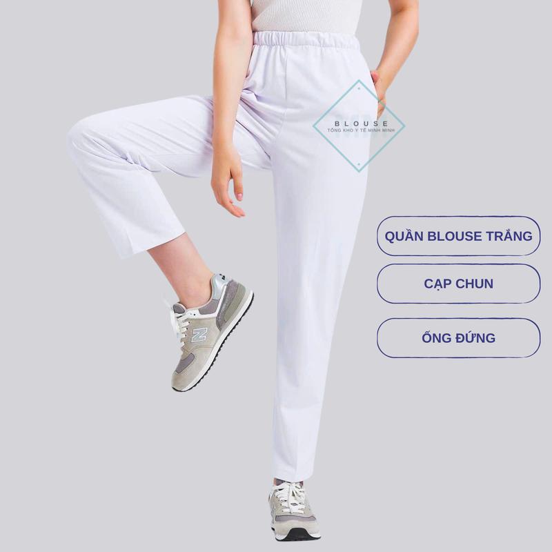 Quần blouse trắng đồng phục dành cho bác sĩ, điều dưỡng, dược sĩ, kĩ thuật viên, nhân viên y tế, spa. thẩm mỹ viện nam Nữ