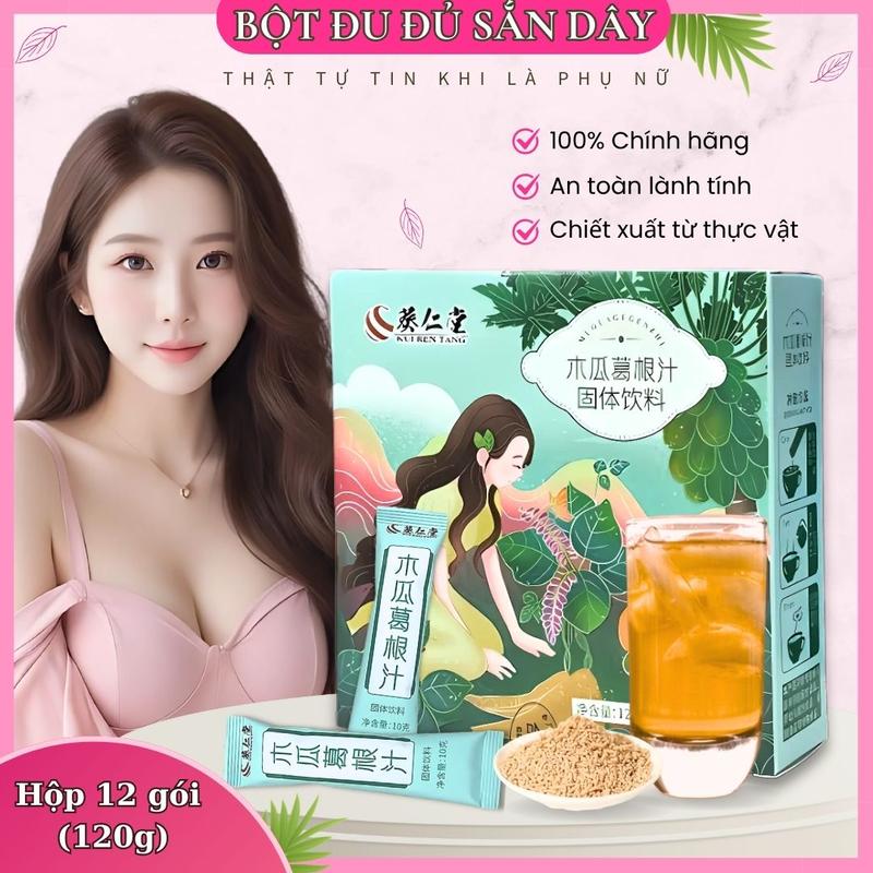 J-[Sản phẩm bột đu đủ sắn dây - Vẻ đẹp tự nhiên cho phái đẹp] Hộp 12 gói*10g, kết hợp kỷ tử, hoa hồng chứa chứa nhiều dưỡng chất vitamin, sản phẩm an toàn lành tính