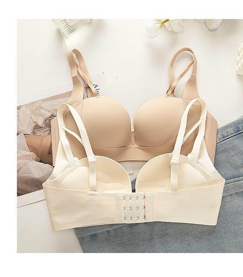 Product Introduction of Hand Palm Tray Small Chest Big Chest Push up Stable Non-Slip Anti-Sagging Autumn and Winter Bra Seamless Wireless Bra 6
