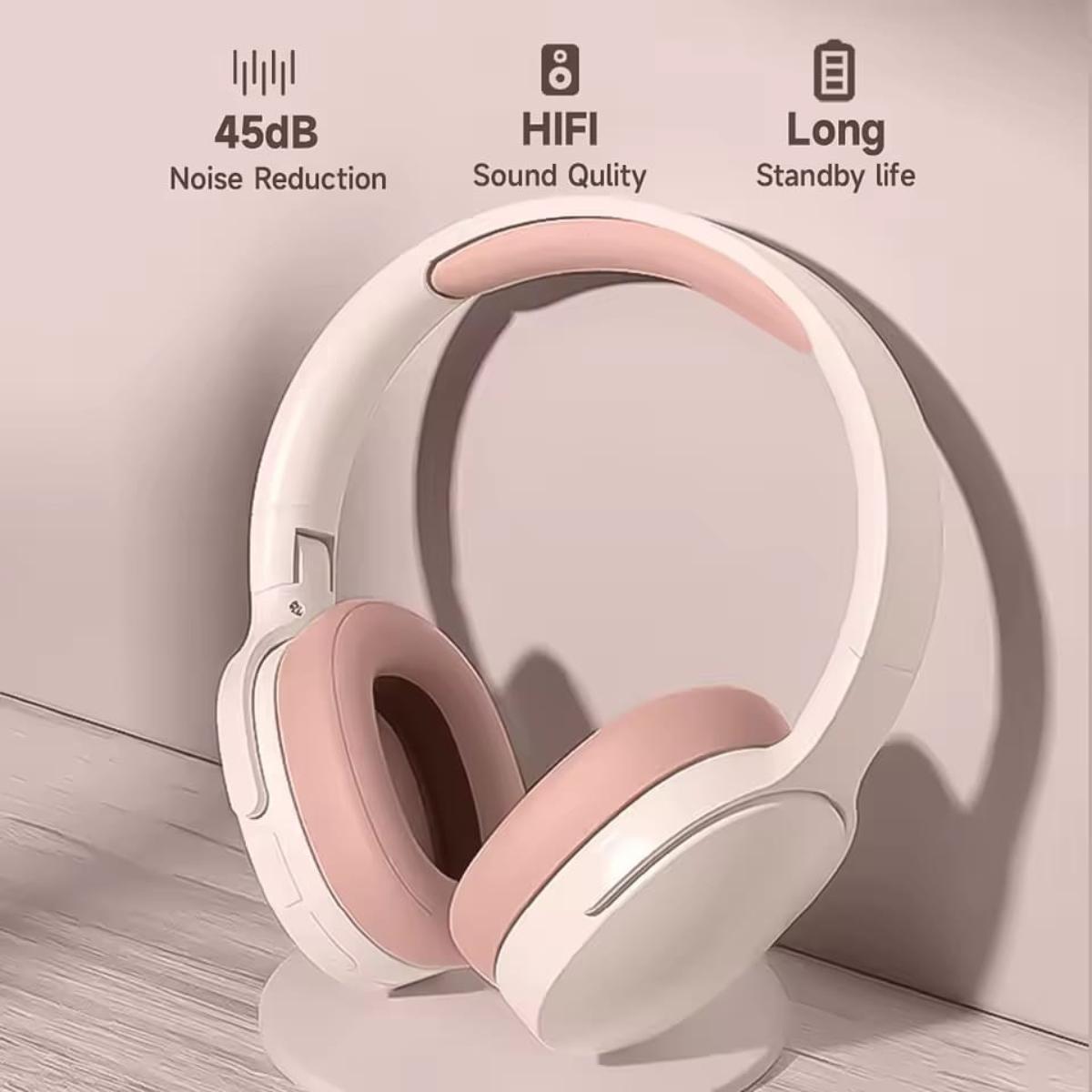 P2961 Bluetooth Headphone Over Ear Stereo HIFI Headset True Wireless Sports With Earphone TF/AUX