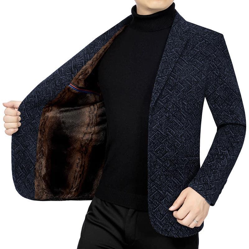 Áo vest dạ lông cừu nam AD413 Menswear Jacket Nhung