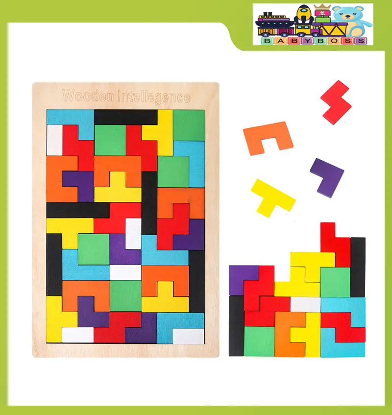 Đồ Chơi Gỗ Montessori - Bảng Xếp Hình Bằng Gỗ Tetris Cao Cấp Đầy Màu Sắc Cho Bé Học Tập Và Vui Chơi