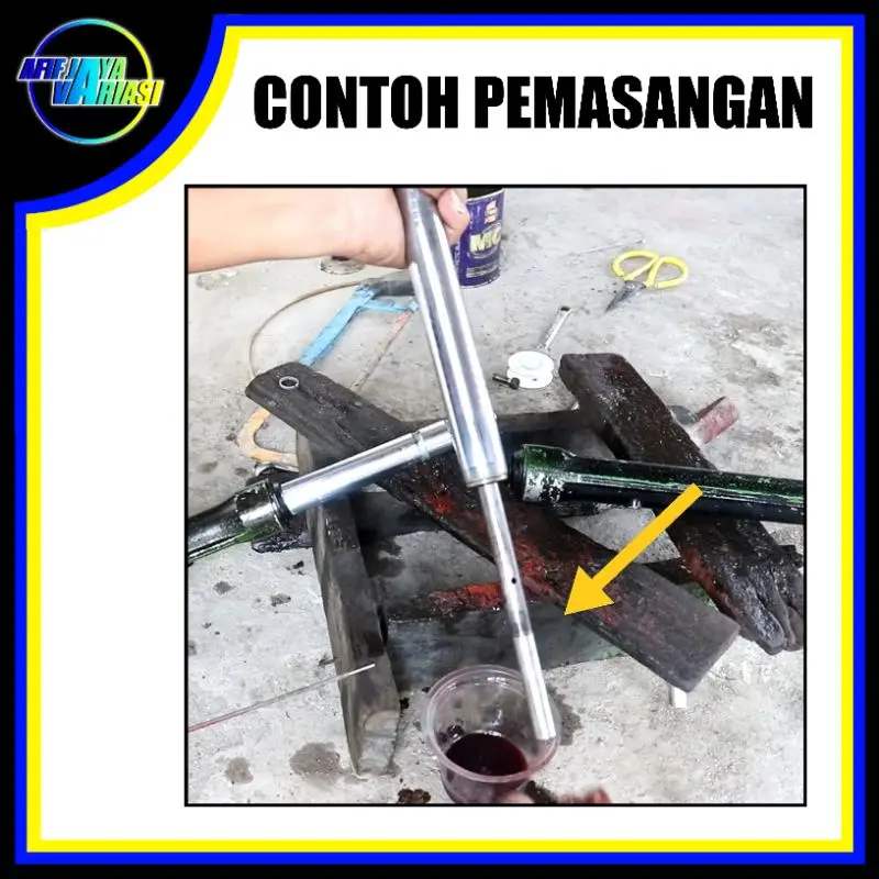 Peninggi Shock Skok Depan Sambungan Shok Motor Matic Metik Bebek Tinggi 4cm 6cm 8cm 10cm Crom 3