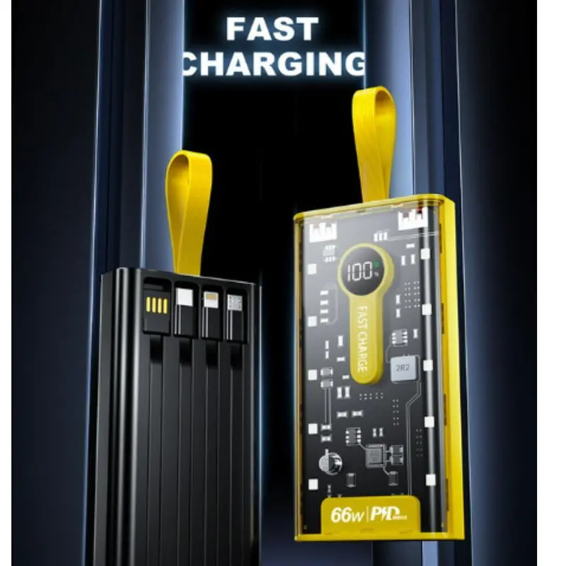 Sạc nhanh siêu tốc PD66W 20000mAh với màn hình hiển thị dẫn đèn di động tiện lợi 2