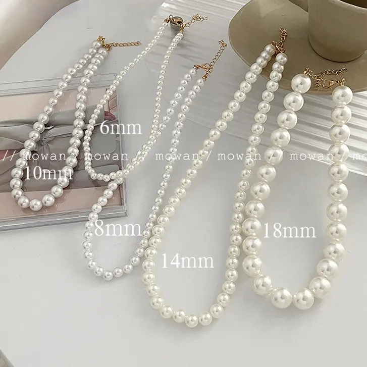 สร้อยคอมุก สไตล์เรียบหรู สำหรับผู้หญิง สร้อยคอโซเค้กลาย เครื่องประดับ เครื่องประดับ STgirl