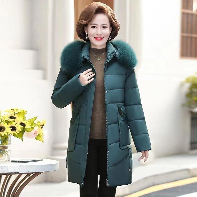 Product Introduction of Quần Áo Độn Bông, Dành Cho Phụ Nữ Trung Niên, Dài Trung Bình Nhẹ, Phong Cách Hàn Quốc Mới, Dáng Rộng Vừa Vặn, Ngoại Cỡ, Mỏng Vừa Vặn, Áo Khoác Bông Cho Mẹ 20