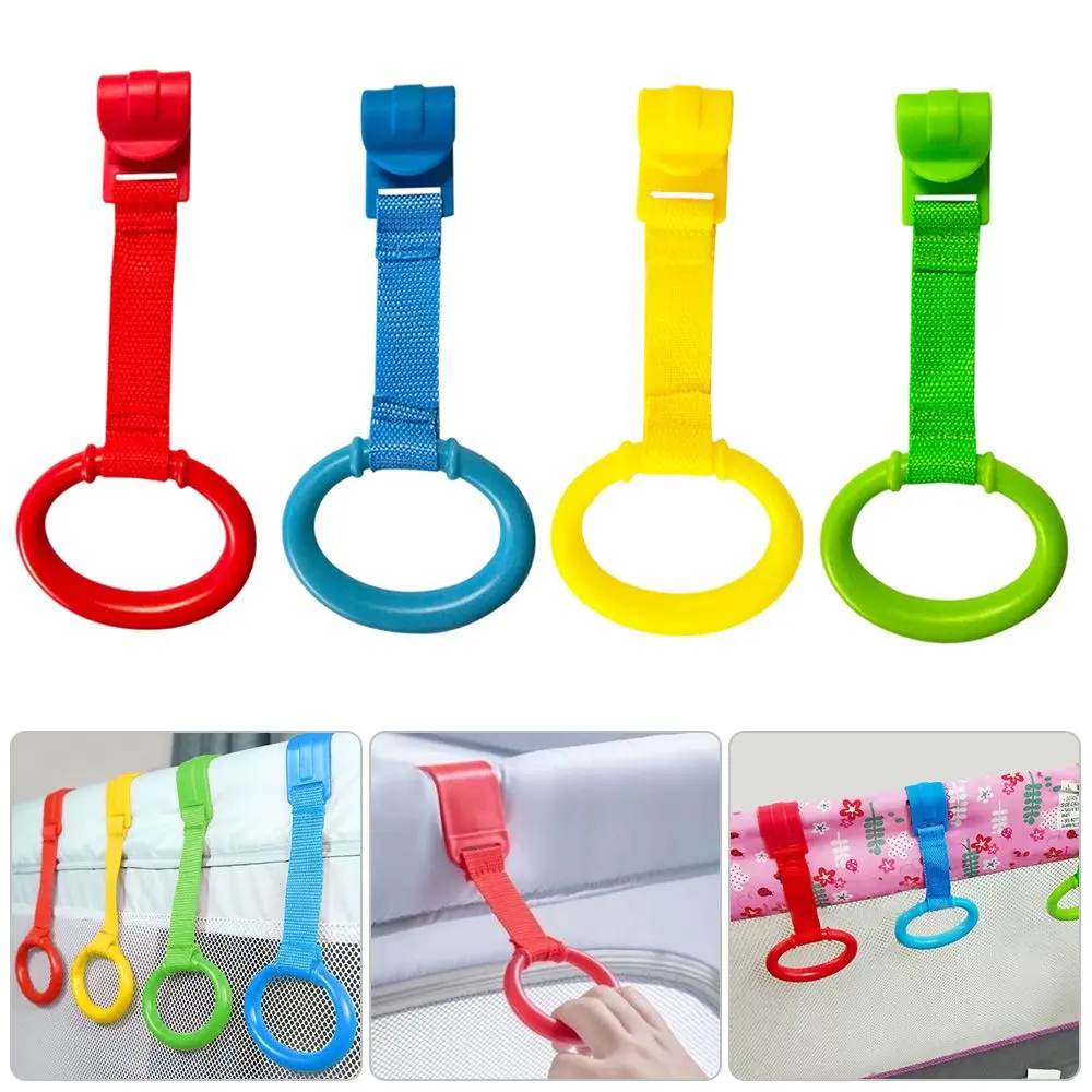 1/4PCS Hanging Ring Pendants Baby Toys Pull Ring For  Playpen Baby Crib Hook