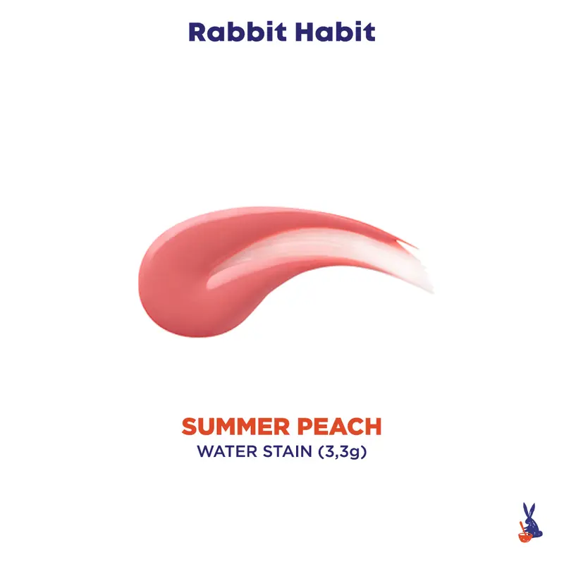 Rabbit Habit Water Stain #02 Summer Peach - Liptint Pink Tahan Lama dengan Finish Dewy 4