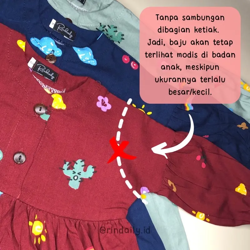 Setelan Panjang Anak Perempuan “Rumi Set” baju muslim, Oneset Ngaji, Tunik Anak 1