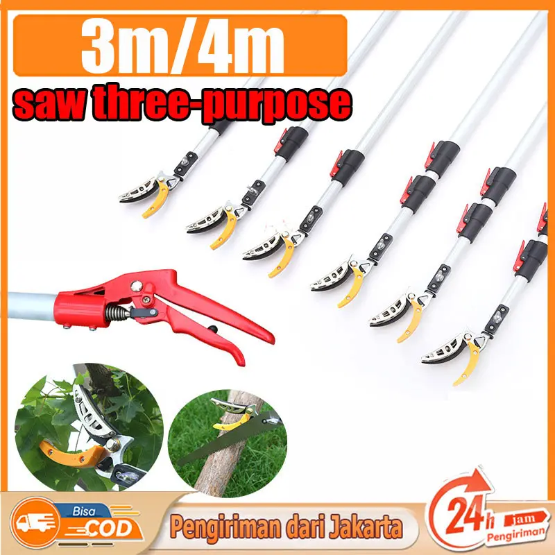 3M/4MPemangkas Pohon Multifungsi Gergaji & Gunting 2in1 - Galah Pemetik ...