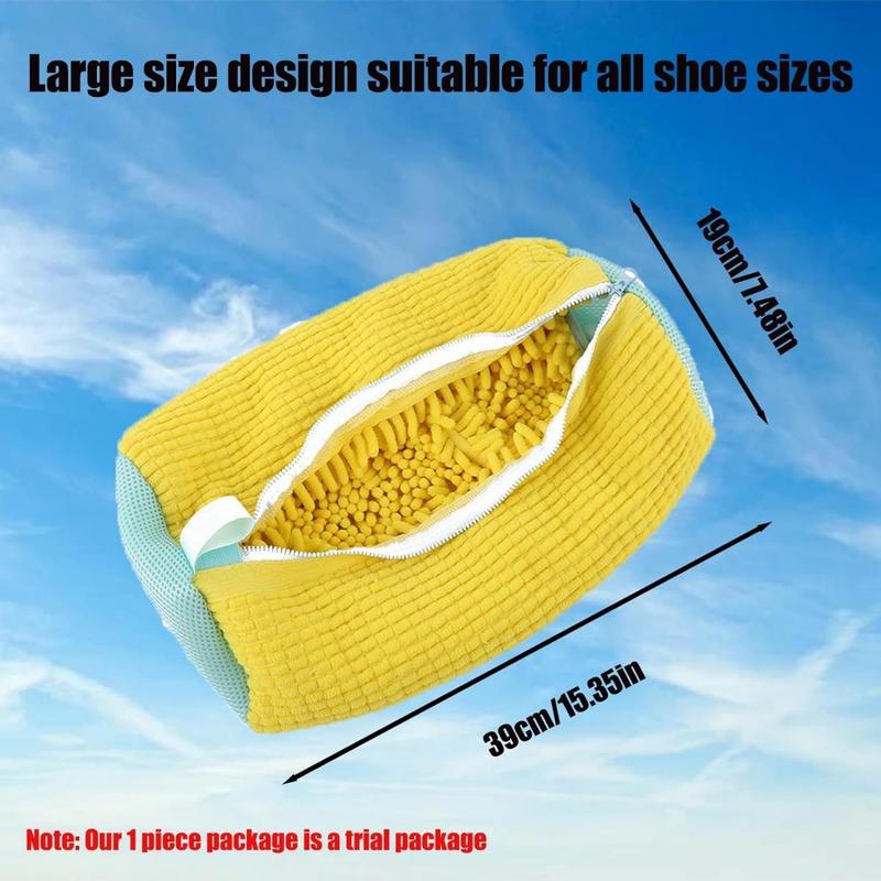 Product Introduction of Shoe Washing Bag, 1 Count/2 Counts Reusable Laundry Shoe Bag with Zipper, Shoe Washing Bag for All Shoe Types and Sizes, Laundry Care Bag 1