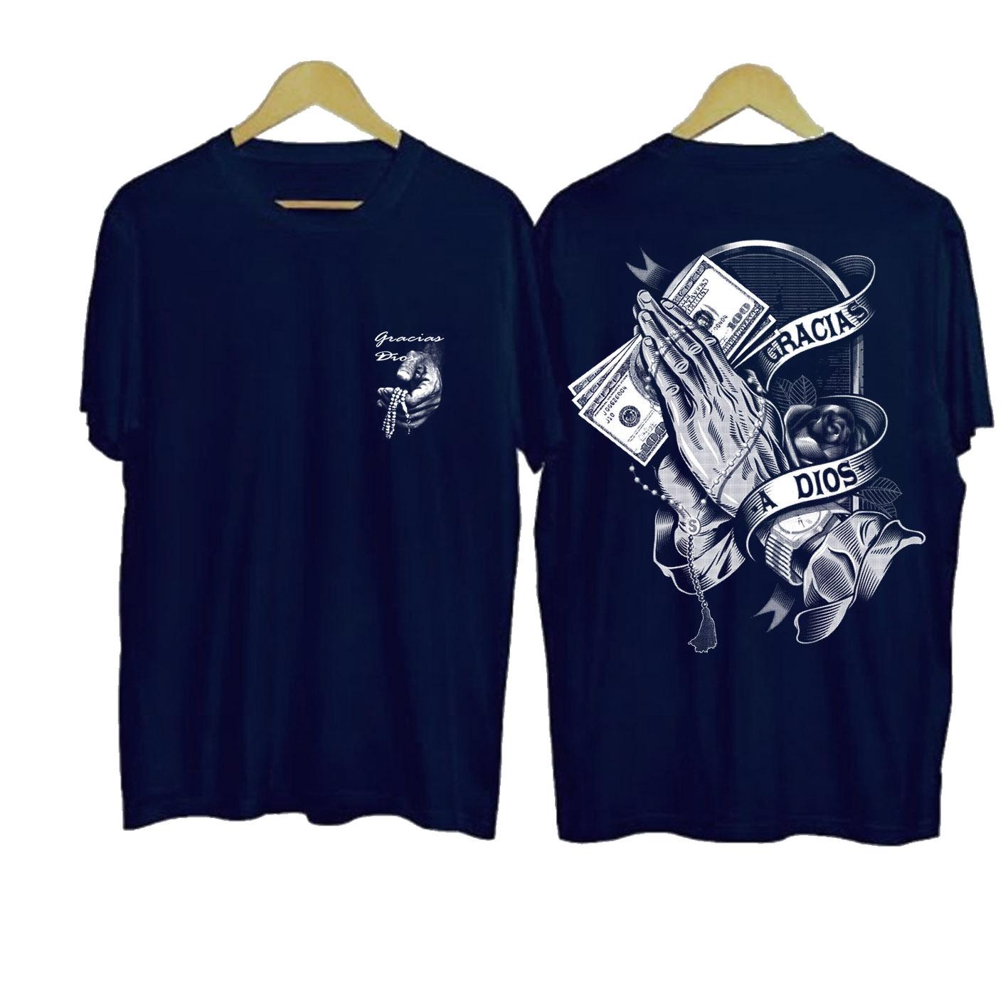 Kaos GRACIAS laki-laki atasan Murah distro gambar sablon keren gratis ongkir Casual Crew Neck Crew Neck