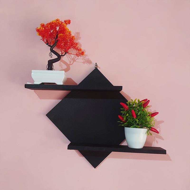 Hiasan Dinding, Rak Dinding Bunga Minimalis Model Diagonal 5