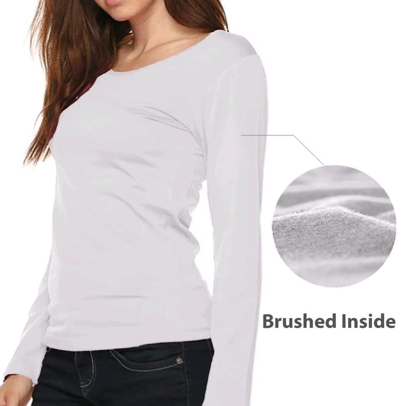 (White S-6XL) Women Inner Plain Muslimah Long Sleeved Inner wear ...