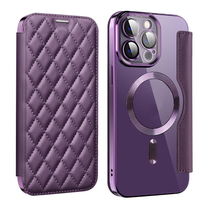  Ốp Điện Thoại Nắp Gập Bằng Da Dành Cho Apple iPhone 11 12 13 14 15 16 17 Pro Max 14 15 16 Plus Có Giá Chân Đế Khe Cắm Thẻ Sạc Không Dây Magsafe Chống Sốc Bảo Vệ Ống Kính Ốp Lưng 