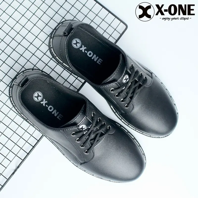 SEPATU FORMAL PRIA | X-ONE FOOTWEAR “MOSCOW DOCMART” Hitam docmart brand lokal Shoes 3